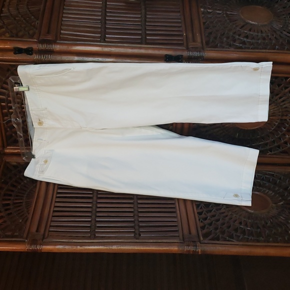 EDDIE BAUER Vashon Fit - White Capri Jeans - Size 14 - Picture 1 of 12